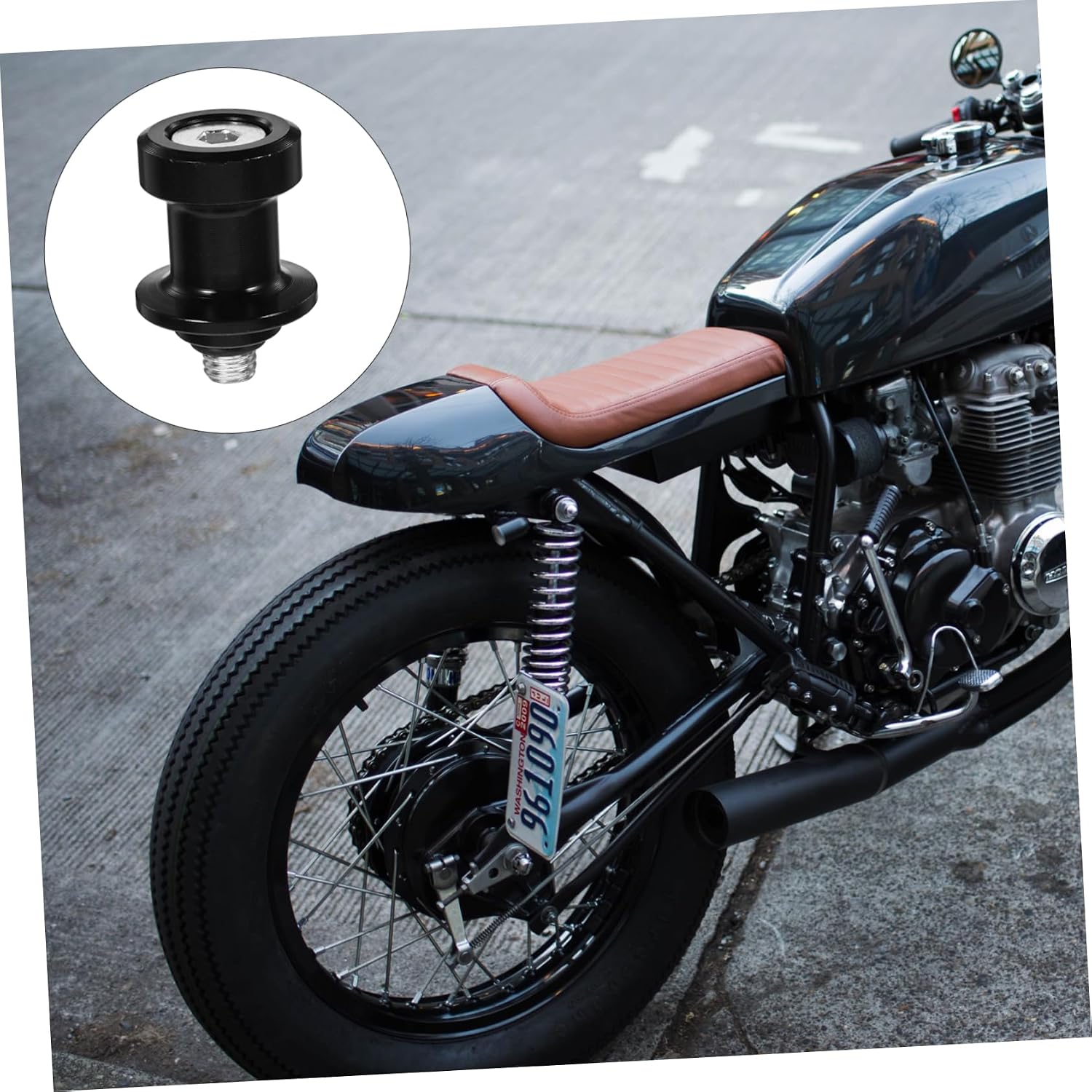 2Pcs Motorcycle Swing Arm Stand Screws Precision Machined Spool Sliders for Easy Installation Compatible with Swing Arm Accessories