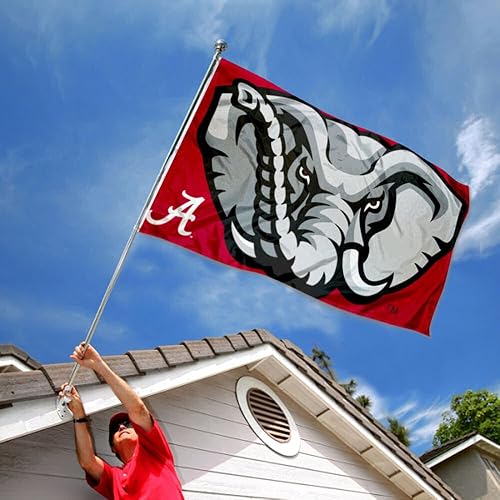 Miniatura 2 de Bandera grande de cabeza de elefante de Alabama Crimson Tide 3x5