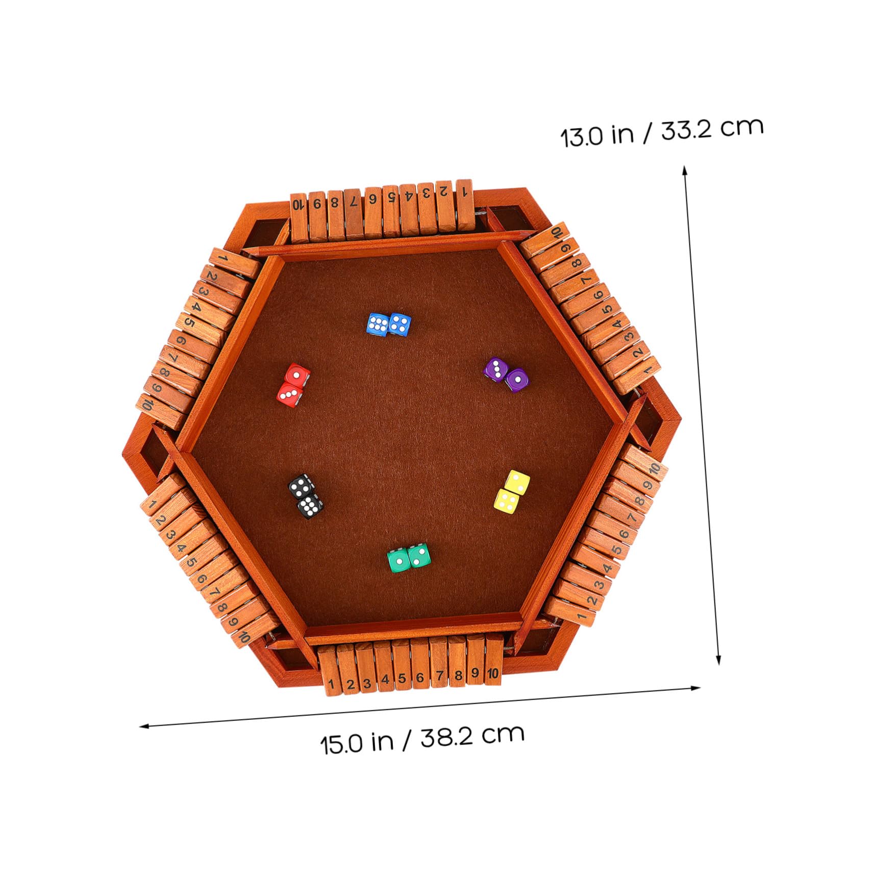 Gioco Chiudi la Scatola Gioco da Tavolo in Legno Dadi Tavola in Legno da Tavolo per Giocatori Adatto Feste in Casa e Riunioni di Famiglia