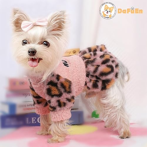 Miniatura 4 de Vestidos de perro para perros pequeños, vestido de invierno para cachorros, ropa cálida para mascotas, traje de taza de té de Chihuahua Yorkie para