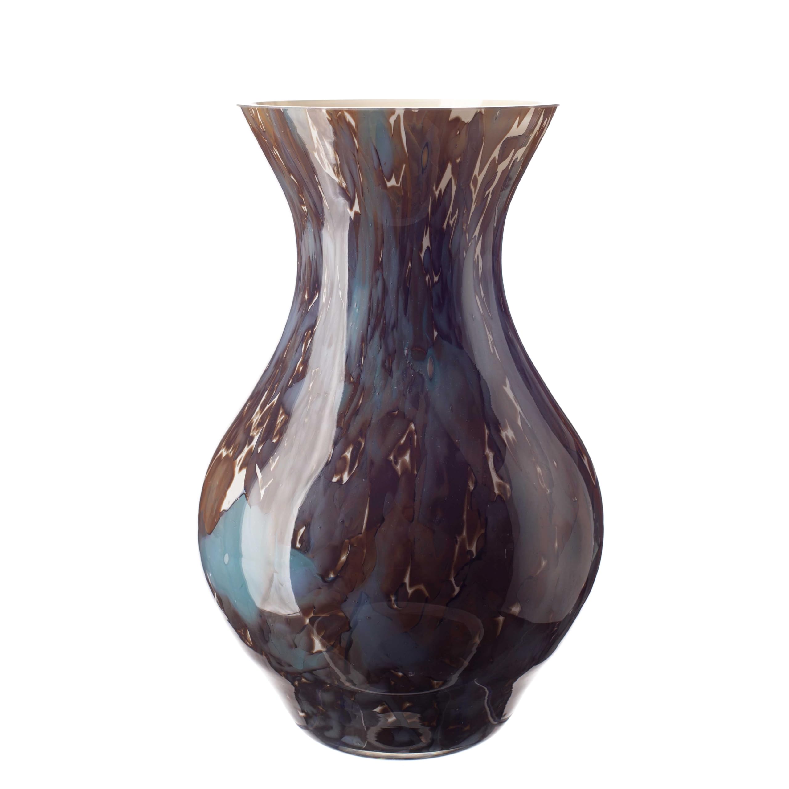 Posy Vase in Brown, Blue & White (Stormy Sky) (H-26cm)