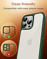 Vista 7 de TOCOL Protector de lente de cámara para iPhone 14 Pro Max / iPhone 14 Pro, protector de lente de cámara de vidrio templado HD individual resistente