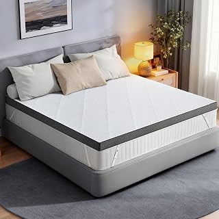 Full-XL Mattress Topper Extra Firm: 3 Inch High Density Foam for Back Pain Relief, Ultra Support Mattress Pad, Cooling Breathable Washable Anti-Slip Cover, CertiPUR-US Oeko-Tex Certified 80x54