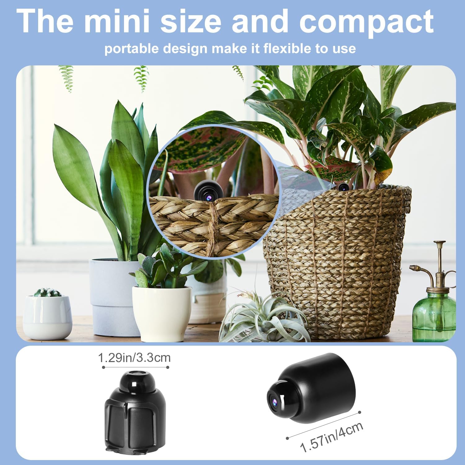 New Smallest Wireless WiFi Camera, HD1080P Mini Hidden Camera, Cell Phone Remote Baby Monitor, Pet Camera with Night Vision, Motion Detection, Cloud Storage with iOS Android APP for Security