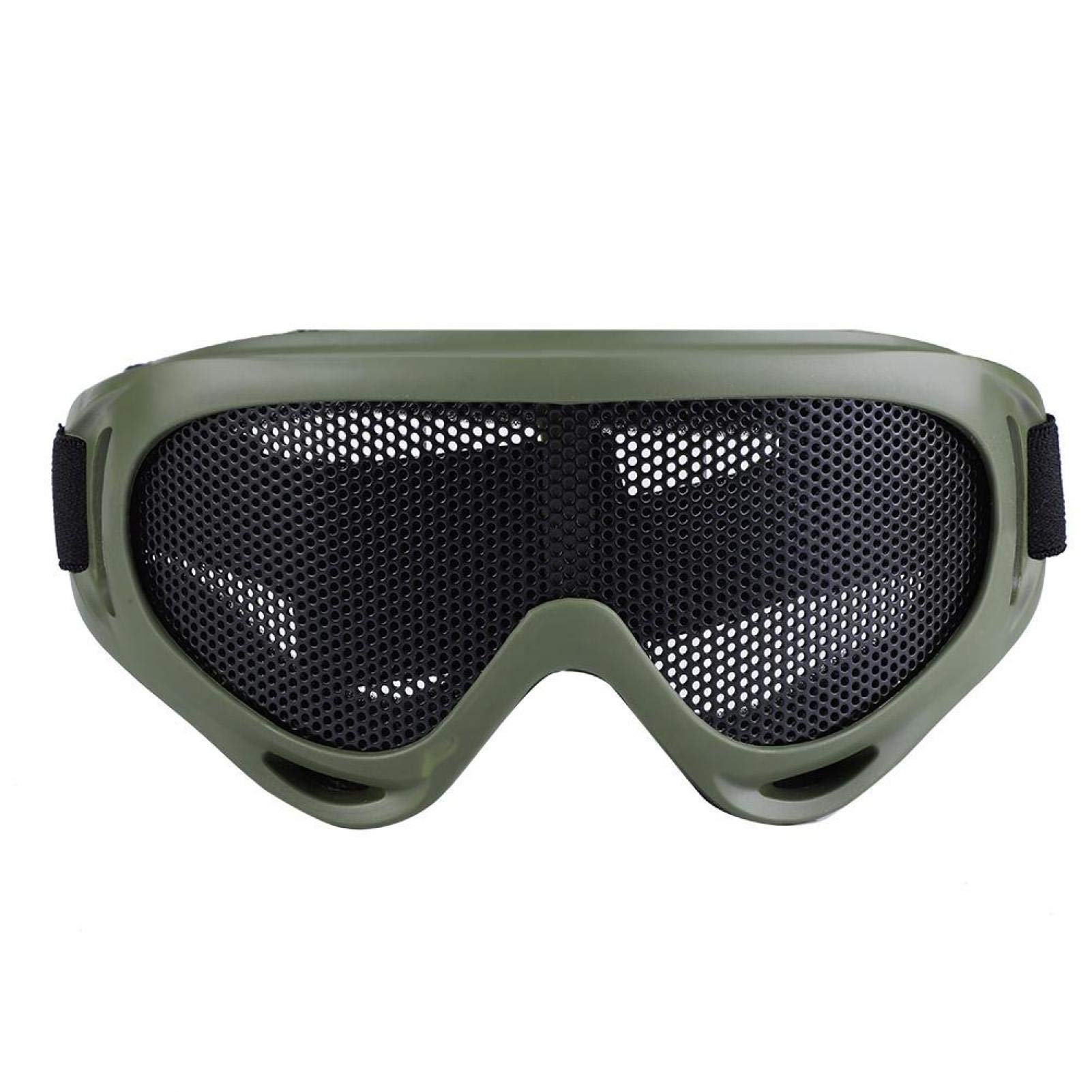 Gafa Malla Resistente de Material, Oculos para Airsoft Aire Libre Protección Esquí Moto Prueba Viento Táctica Diario MontañIsmo Metálica Protectora Ocular Táctico Caza Arena Ojo Reemplazo Paintball
