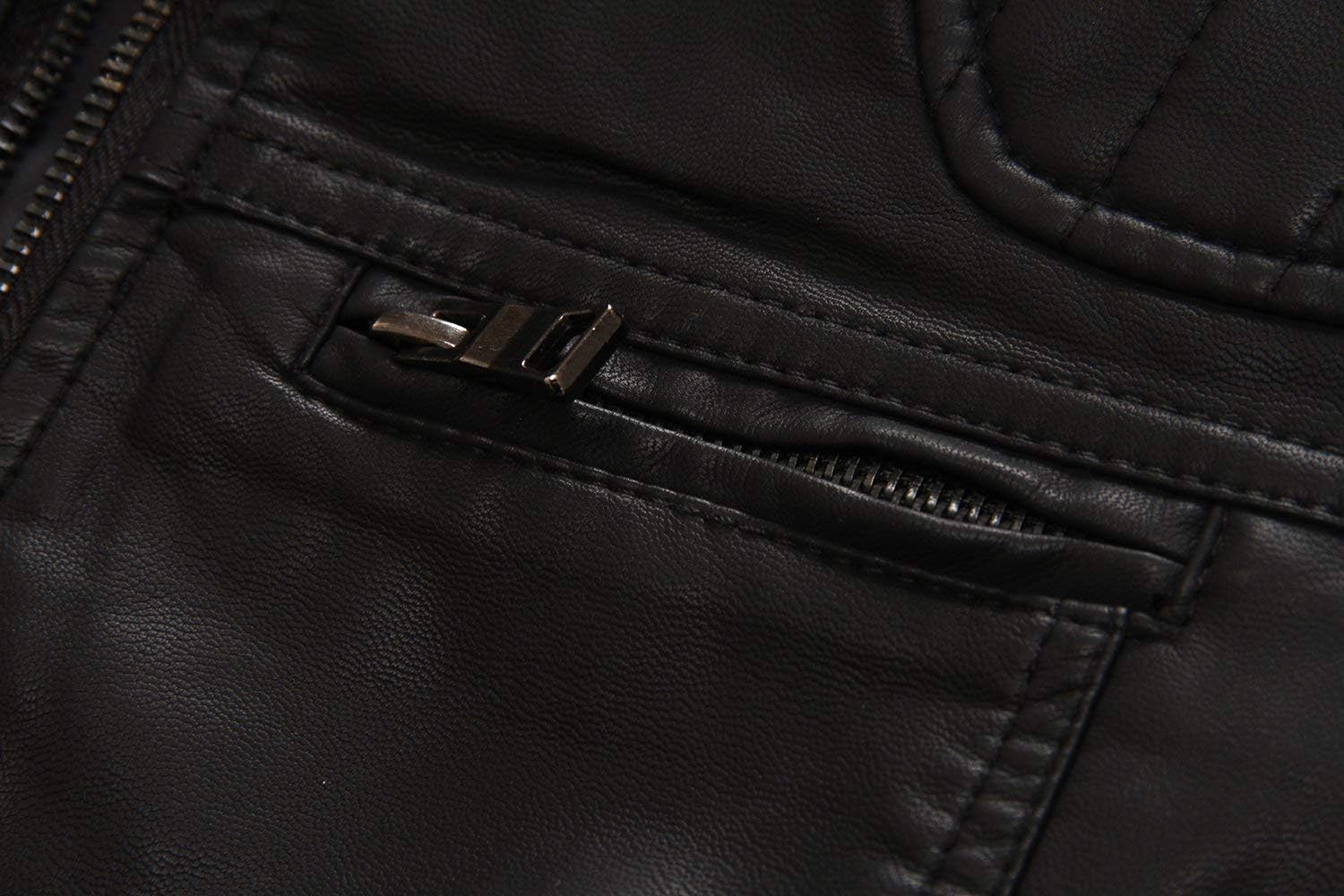 LJYH Boys' Faux Soft Leather Jackets Children Biker Outerwear Coats Black - Image 4