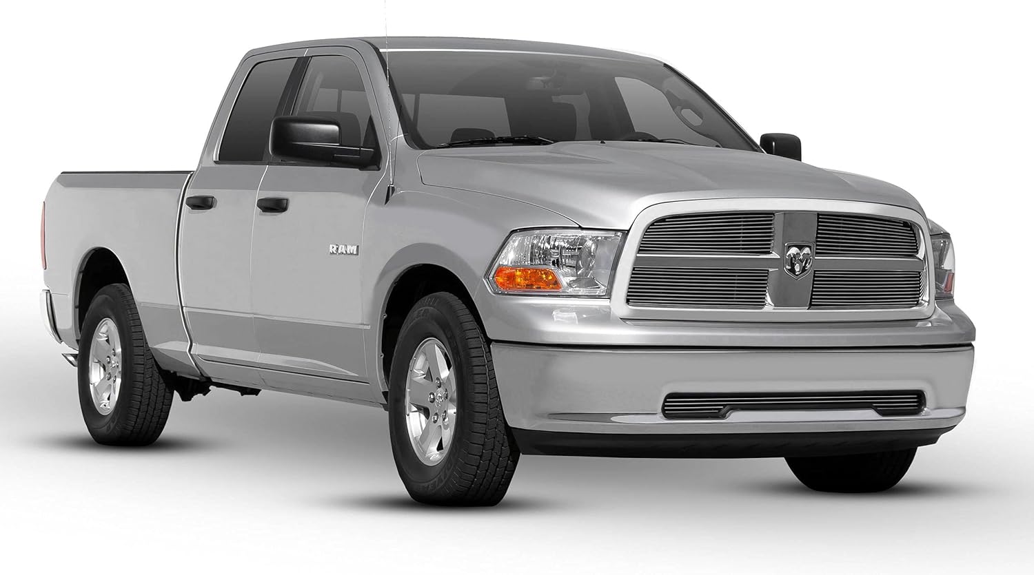 T-Rex 21456 Horizontal Aluminum Polished Finish Billet Grille Overlay for Dodge Ram Pickup 1500