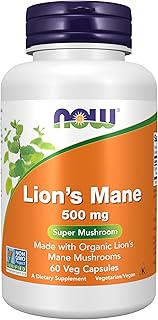 NOW Foods, ヤマブシタケ、500mg、ベジカプセル60粒