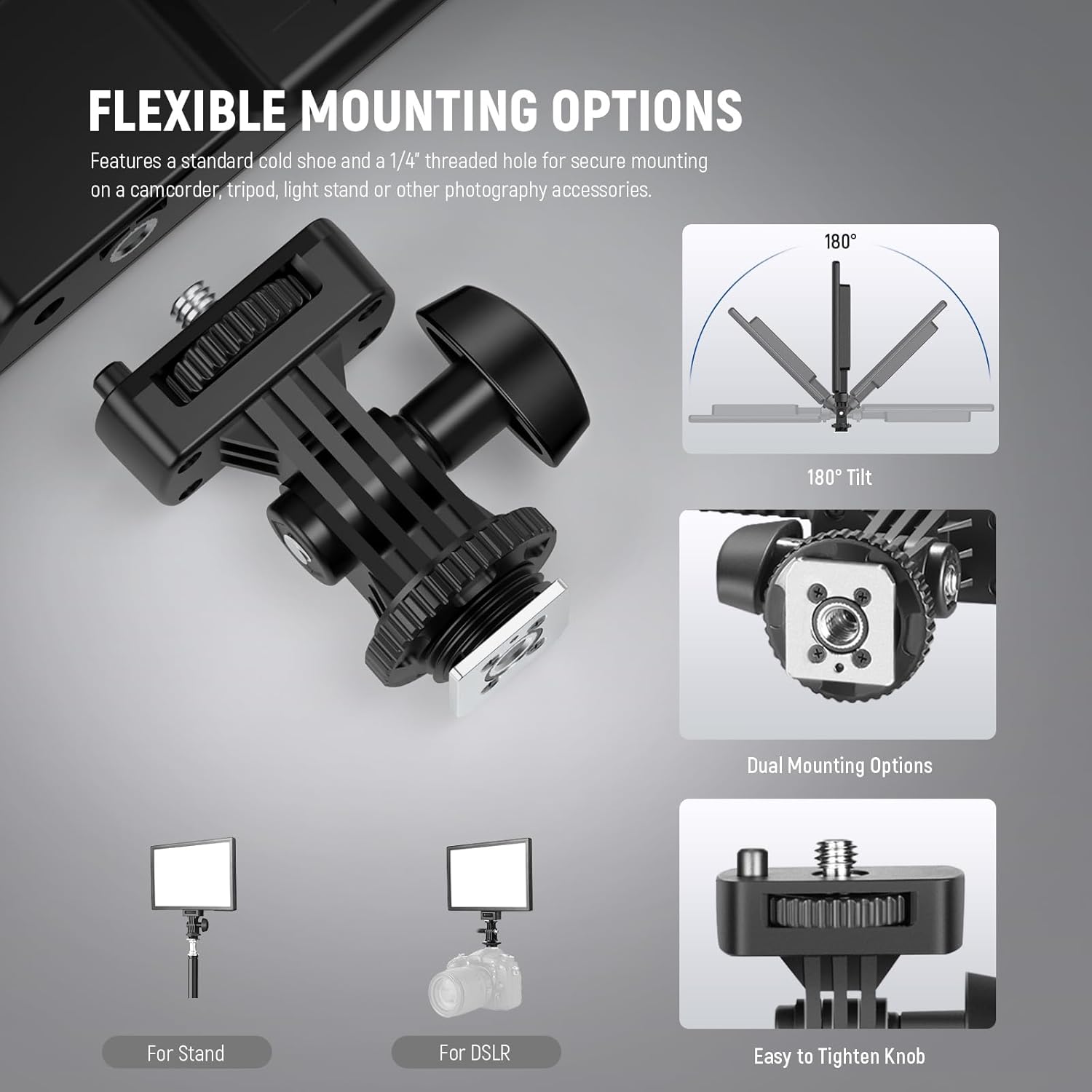 NEEWER Basics 13" LED Video Light Panel, 20W Ultra Thin Bi Color Dimmable DSLR Camera Soft Photo Key Lighting for Streaming Studio Photography Podcast Recording, 8000mAh/3200-5600K/CRI97+, NL-192B