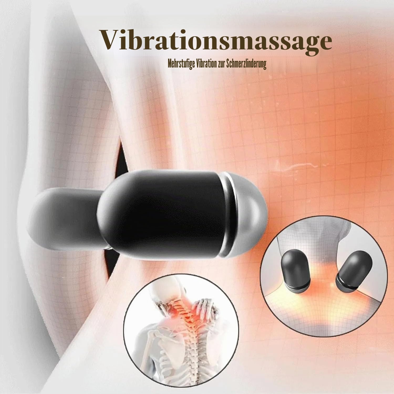 Homecores Rückenmassage 3 in 1 Rückenentlastung 3 in 1 Rückentherapie Massagegerät Rückentherapie mit Traktion Vibration und Wärme Leiser Betrieb Verspannungen lindern