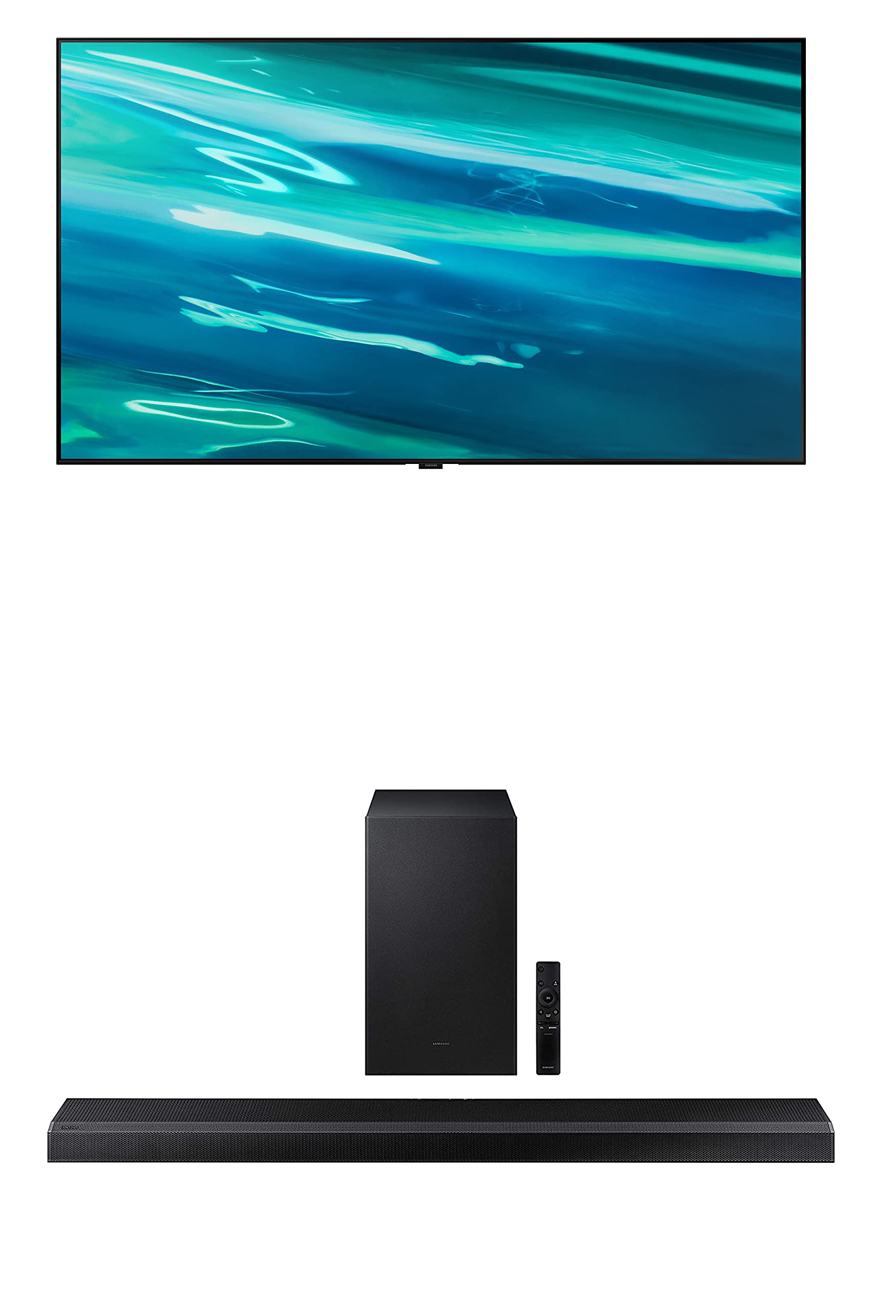 Samsung QN65Q80AA 65" Class Ultra High Definition QLED 4K Smart TV with a Samsung HW-Q700A 3.1.2ch B