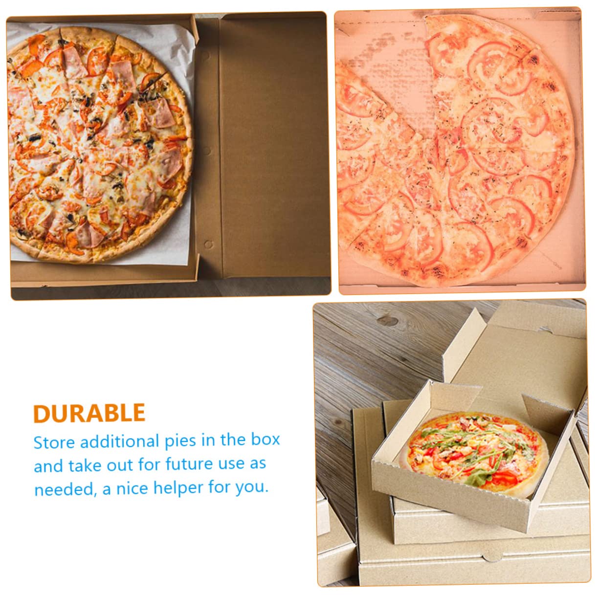 PRETYZOOM Cajas De Pizza Para Llevar 15 Pcs De Papel Corrugado Aptas Para Alimentos