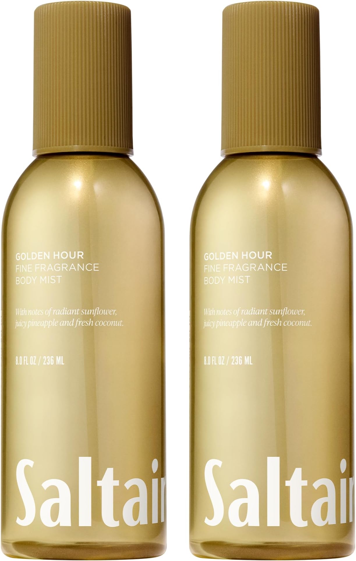Saltair Body Mist 2 Pack - Fine Fragrance, Lightweight Body Spray Mist with Golden Hour Scent. Long Lasting Perfume Mist. 2x 8oz Bottles