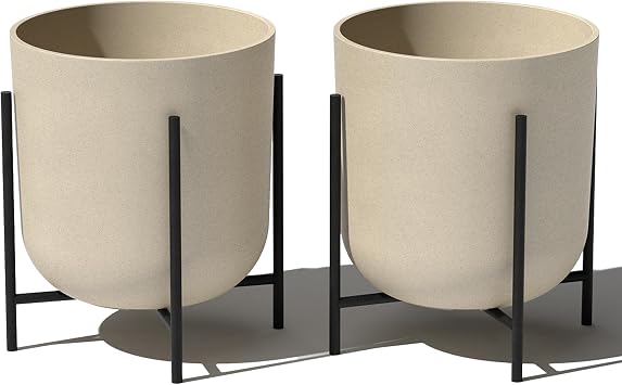 Veradek Mason Series Raised Lima Planter - Round Planter with Stand