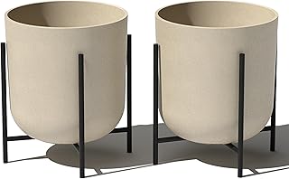 Veradek Mason Series Raised Lima Planter - Round Planter for Patio/Balco...