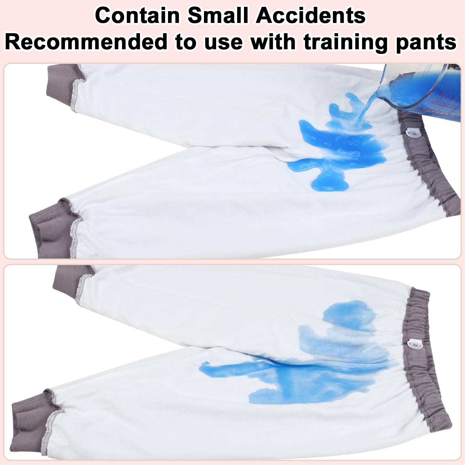 MooMoo Baby Leakproof Diaper Pants for Potty Training 2 Packs Bedtime Potty Training Pants for Boys and Girls