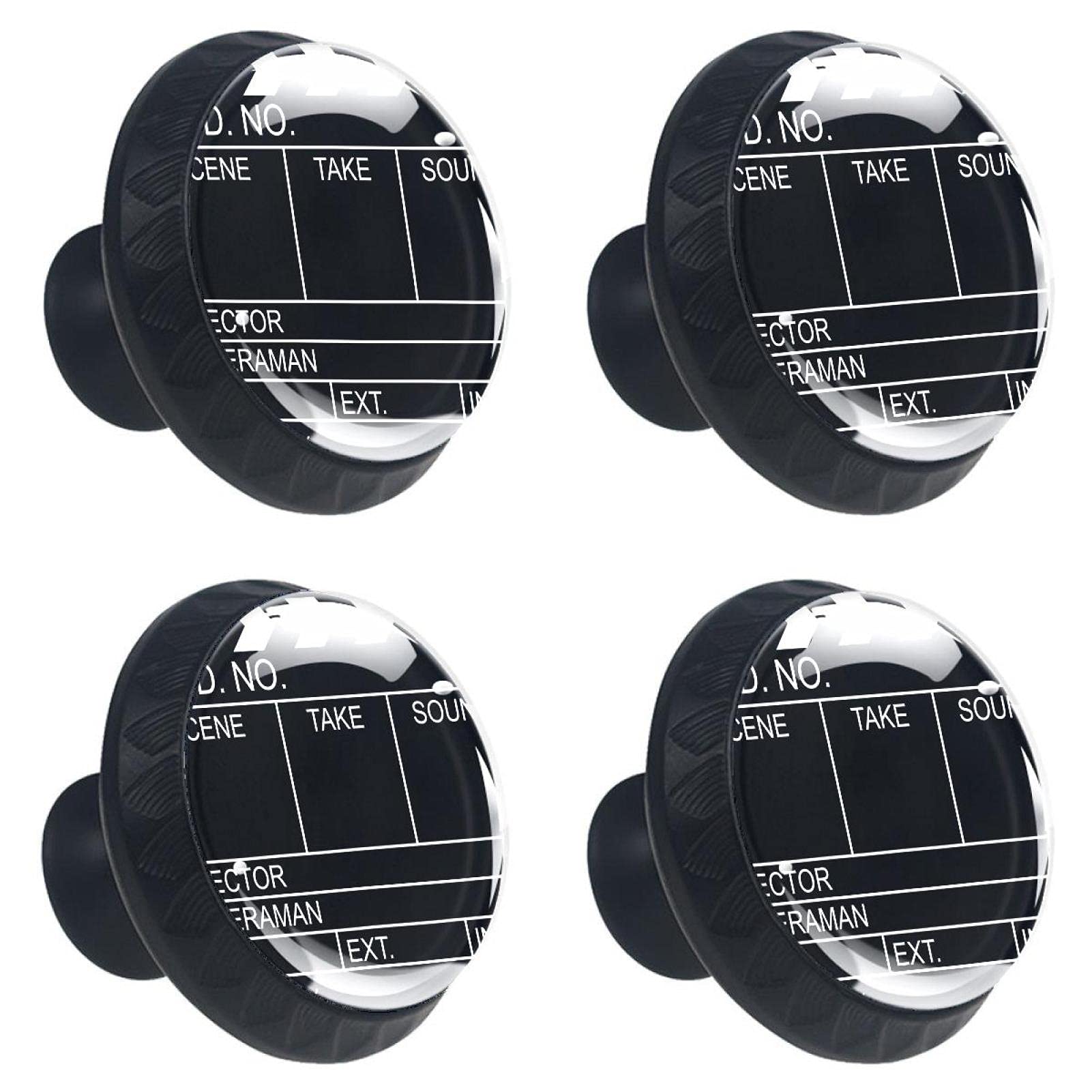 Boutons en verre noir Clapboard pour restaurer et moderniser vos tiroirs