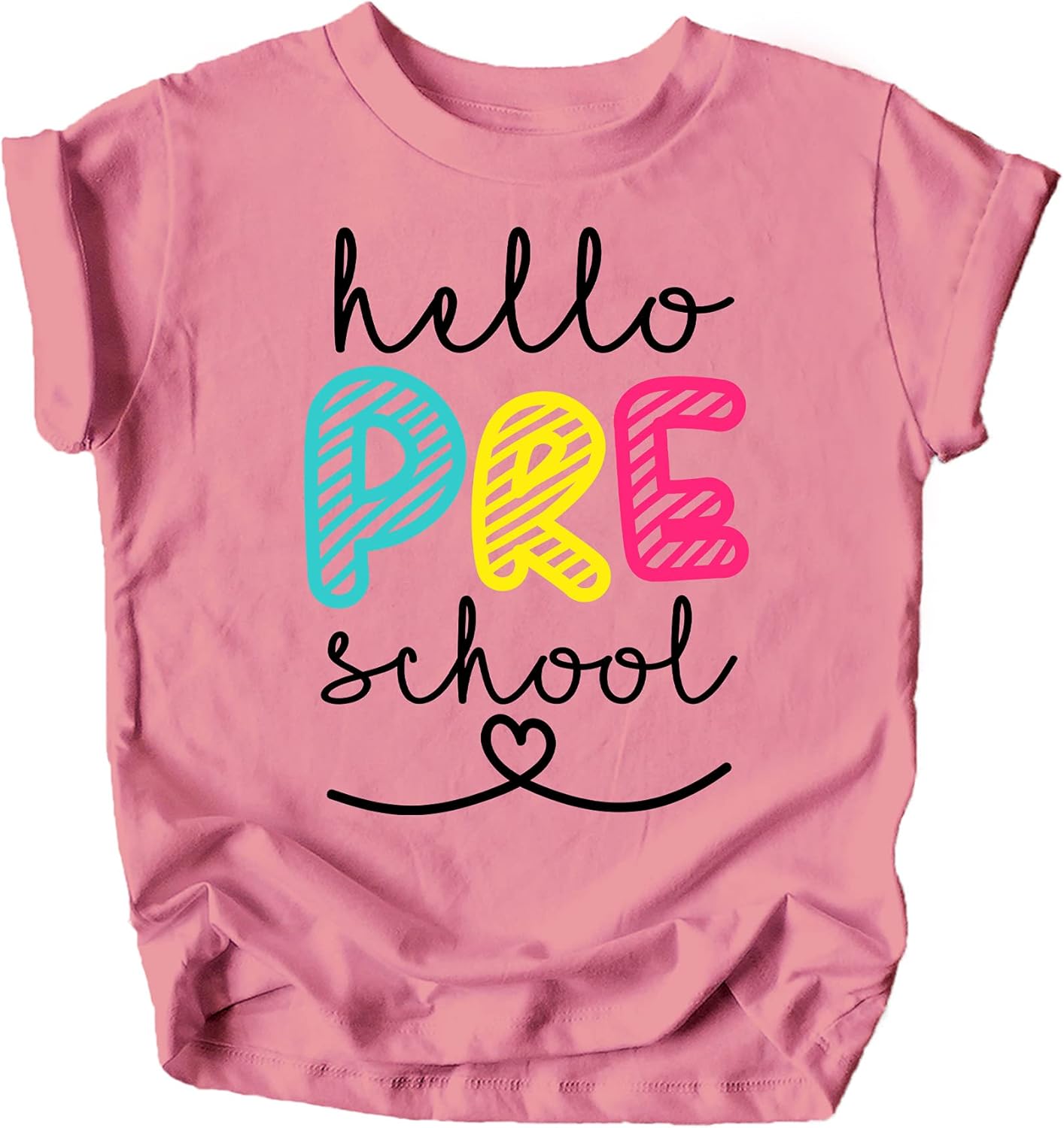 Olive Loves Apple Hello Preschool First Day of School Gift Back to School T-Shirt Back to School Shirts