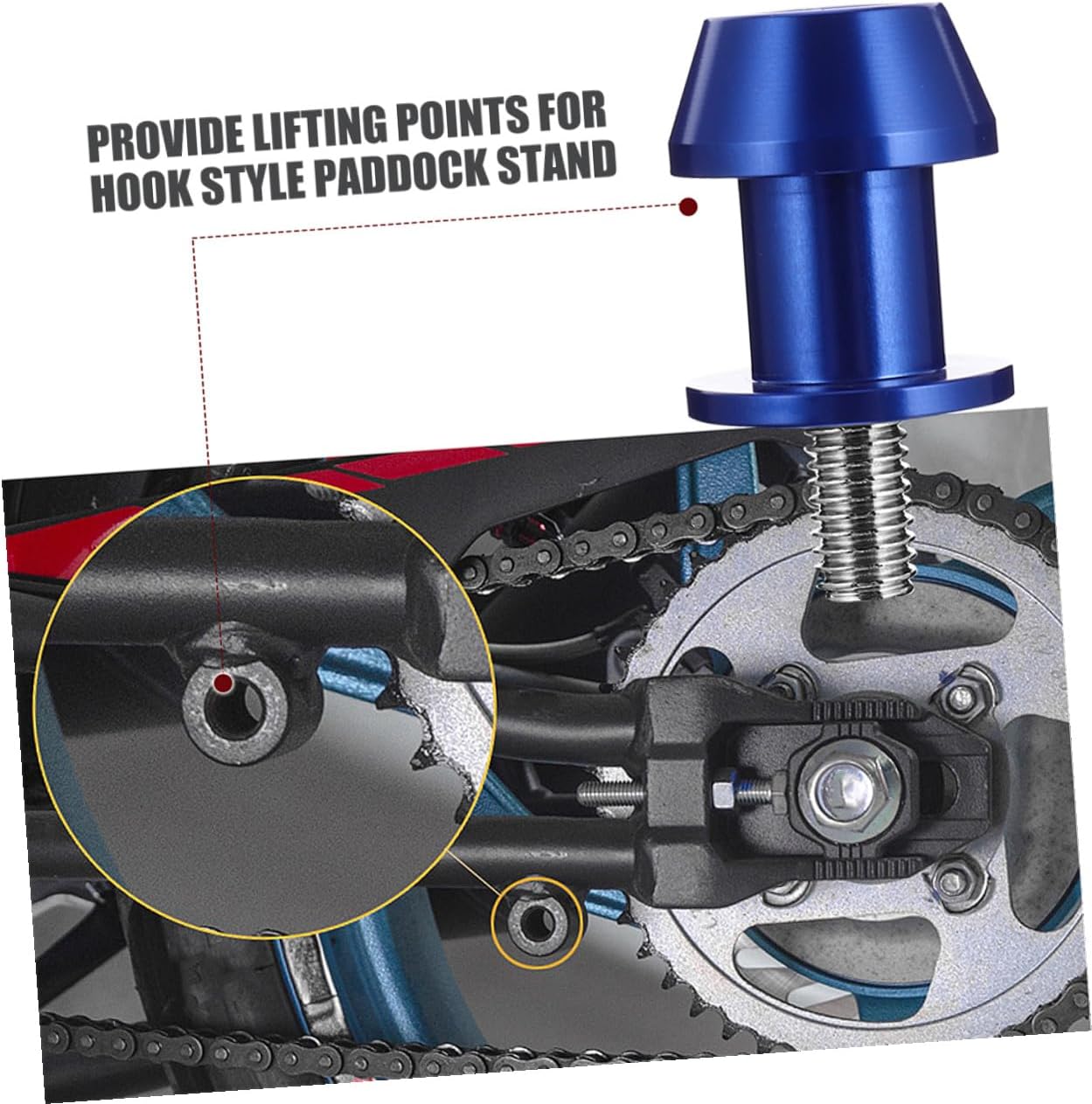 4pcs Blue 8mm Motorcycle Swingarm Spools Screw Stand Cnc Aluminum Swing Arm Sliders Bobbins for Universal Motorbike Frame Protection