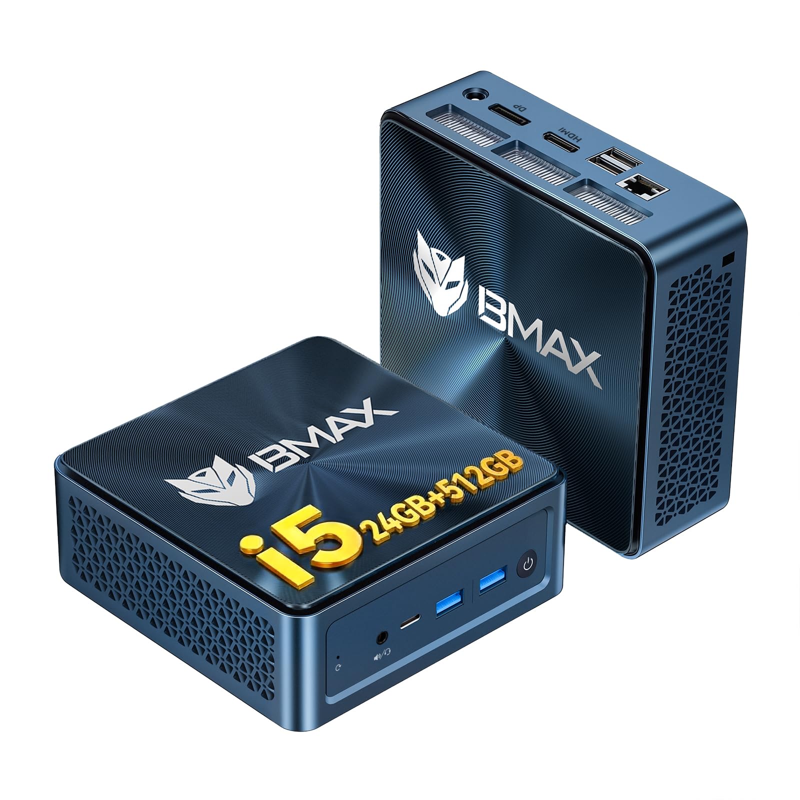 BMAX Mini PC B9Power Intel Core i9 12900H (14C/20T, 5,0 GHz), 24 GB RAM DDR5 + 1 TB SSD NVMe, Mini Ordenador de sobremesa, Triple visualización 4K@60Hz, WiFi 6, Bluetooth 5.2, Type-C, USB*4, DP 1.4a — view 9