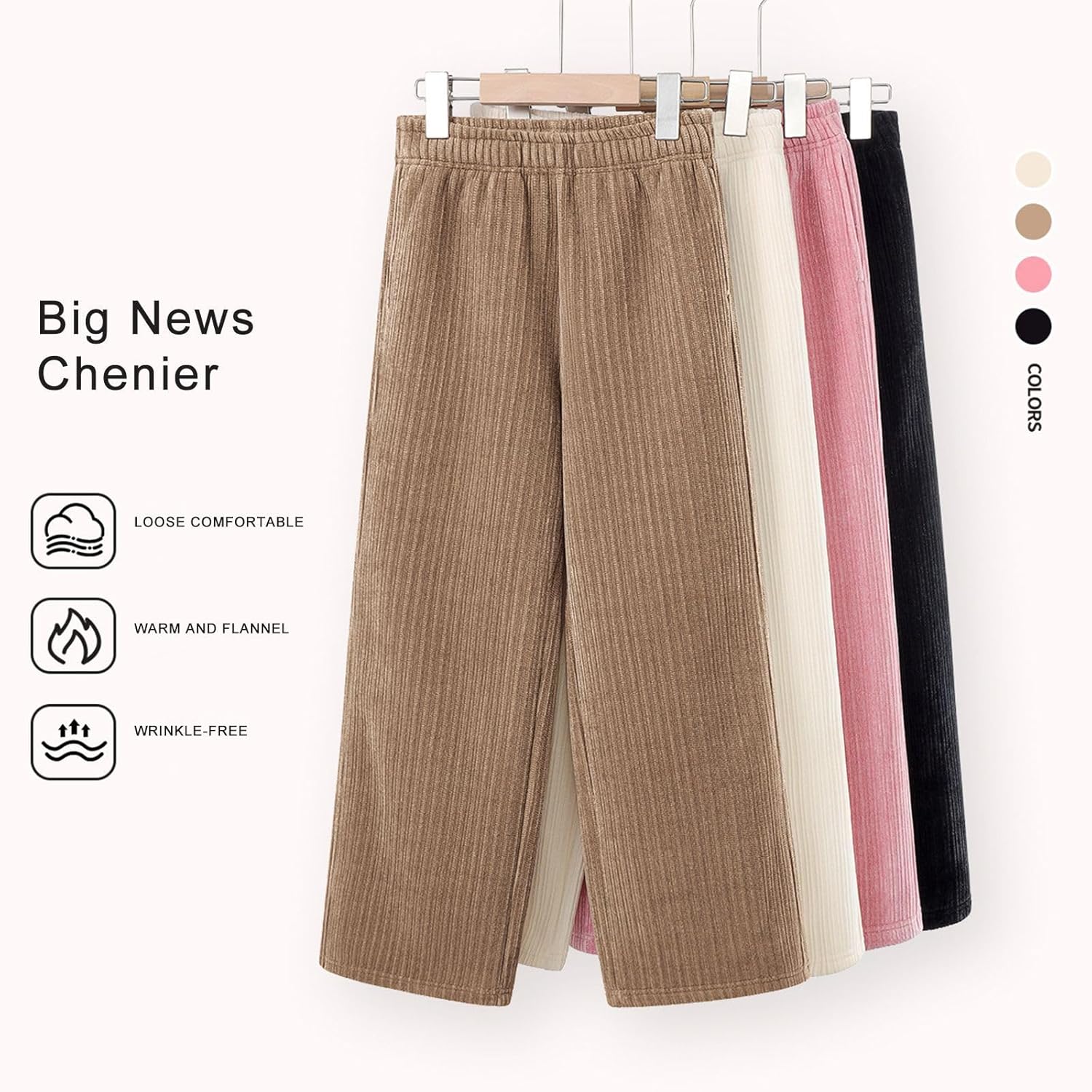 Valcatch Kids Girls Oversized Wide Leg Pant Fleece Thick Lined Warm Active Loose Sweatpants Tracksuit Bottoms Age 4-16 Years