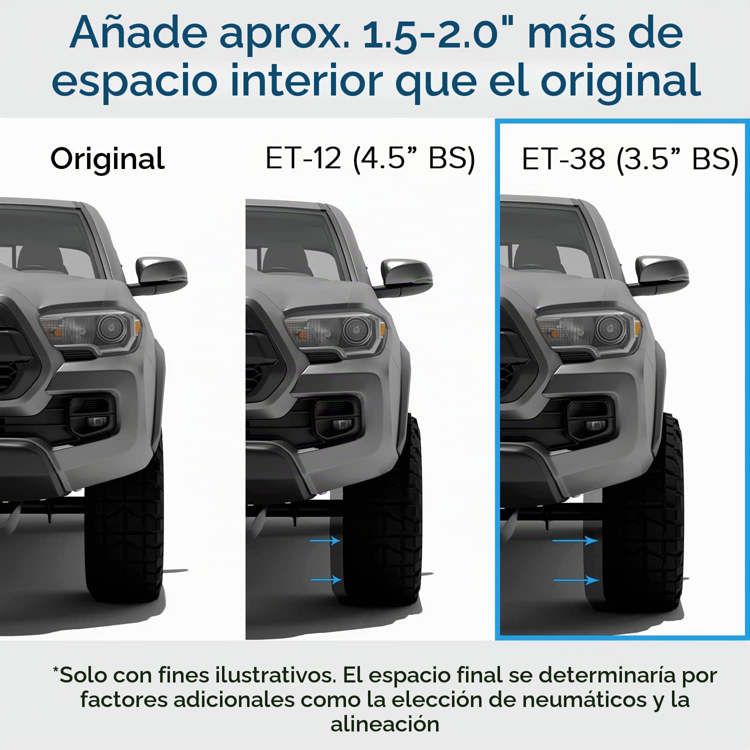 Amazon.com: RockTrix RT117 Rueda de 17 pulgadas 17x9 6x139.7 6x5.5