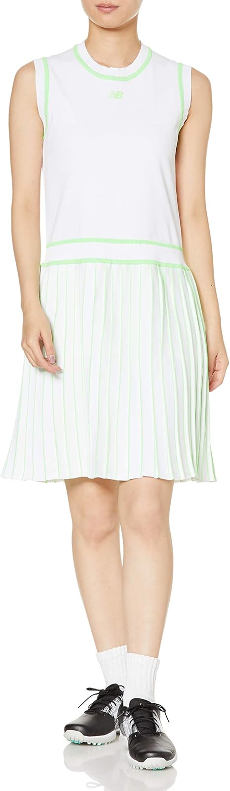 Amazon Co Jp ニューバランス ゴルフ レディース ノースリーブ ニット ワンピース 14g プレーンニッティング 012 ゴルフ ウェア 030 ホワイト 日本 0 S 日本サイズs相当 服 ファッション小物