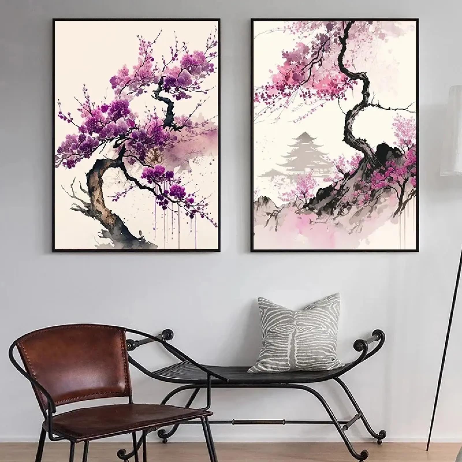 Tableau fleurs de cerisier classiques pour apaiser votre espace intérieur