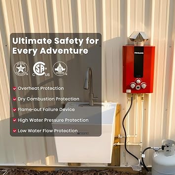 GASLAND BE158R Tankless Water Heater Propane | CSA Certified | 6L 1.58 GPM