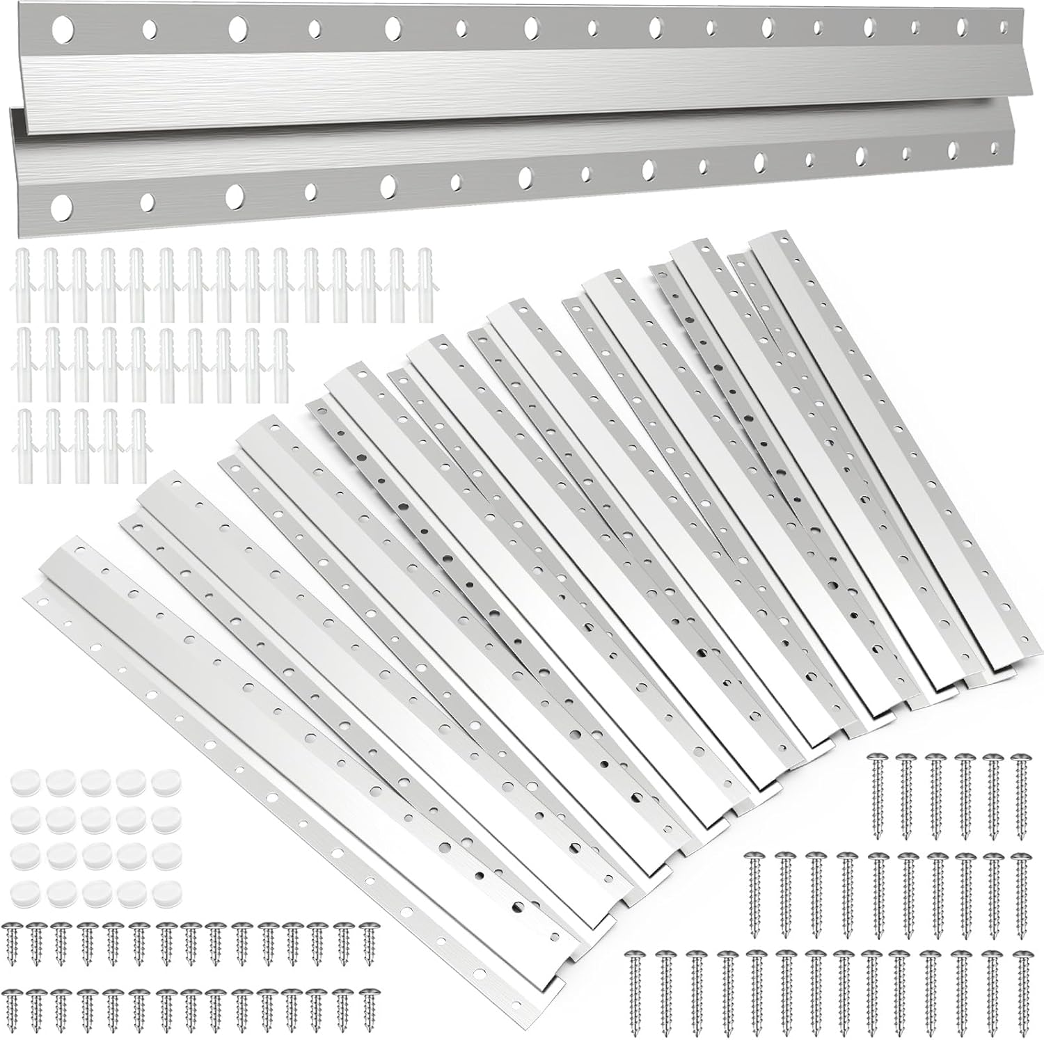 French Cleat Picture Hanger 16 inch,Wall Mounting Brackets Cleat Picture Hanger Kit ,Z Bar Clips for Hanger Supports,Z Bracket Picture Hangers Kit for Pictures,Mirrors,and Art (10Pairs)