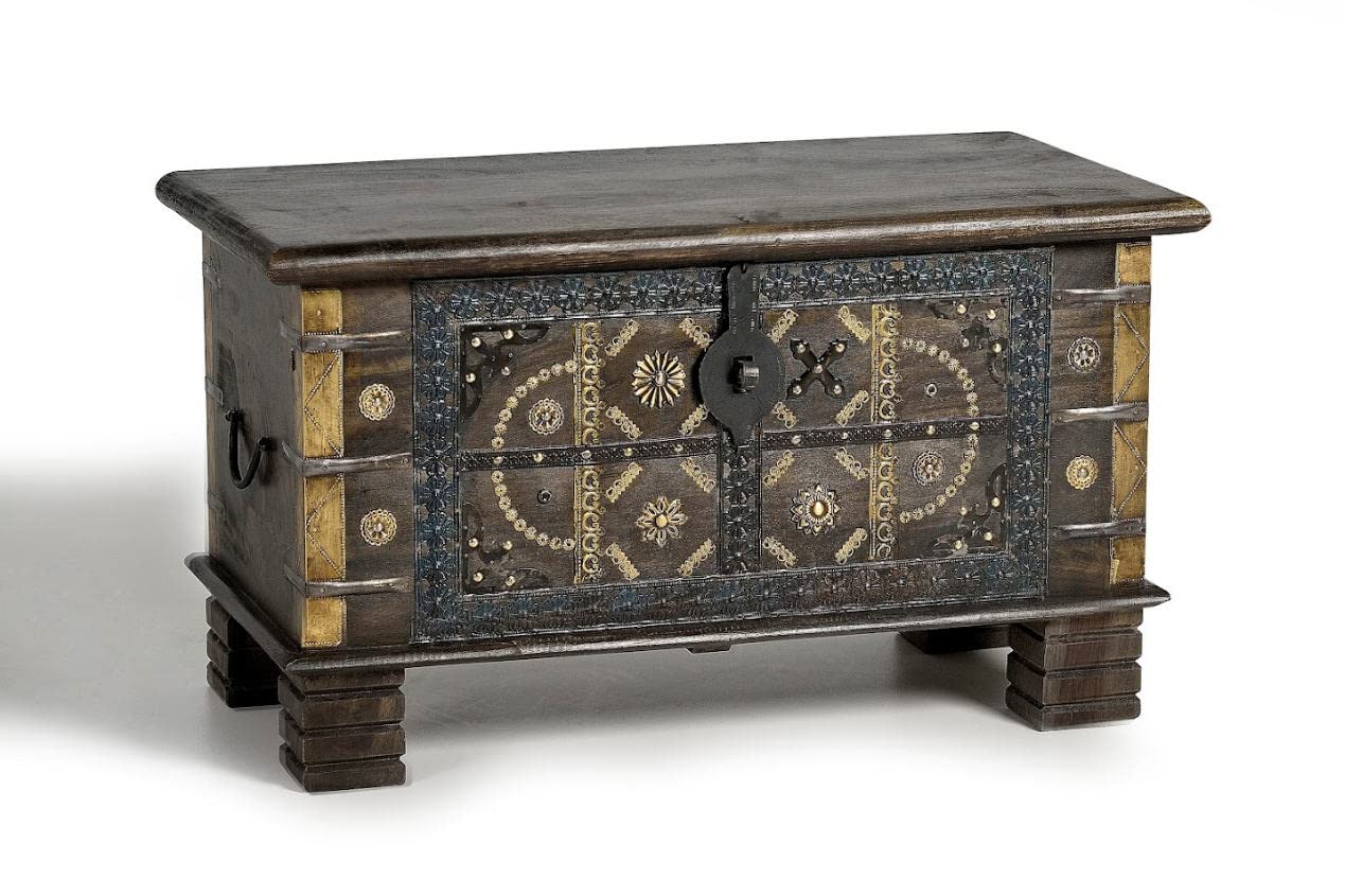giner Baúles Decorativos - Baúl Madera Mango/Bronce (80x40x46)