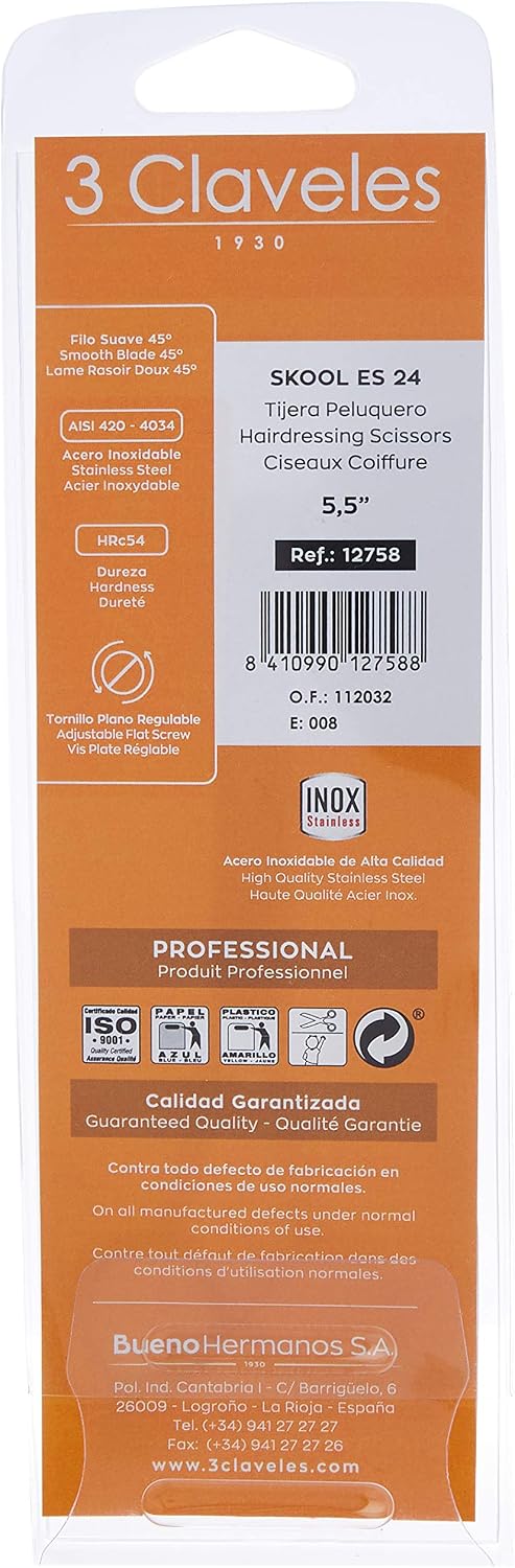 3 Claveles Skool Hairdressing Scissors 5.5"