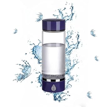 Purify Hydrogen Water Bottle,Portable Hydrogen Water Bottle Generator,Rechargeable Alkaline Water Ionizer,Blue