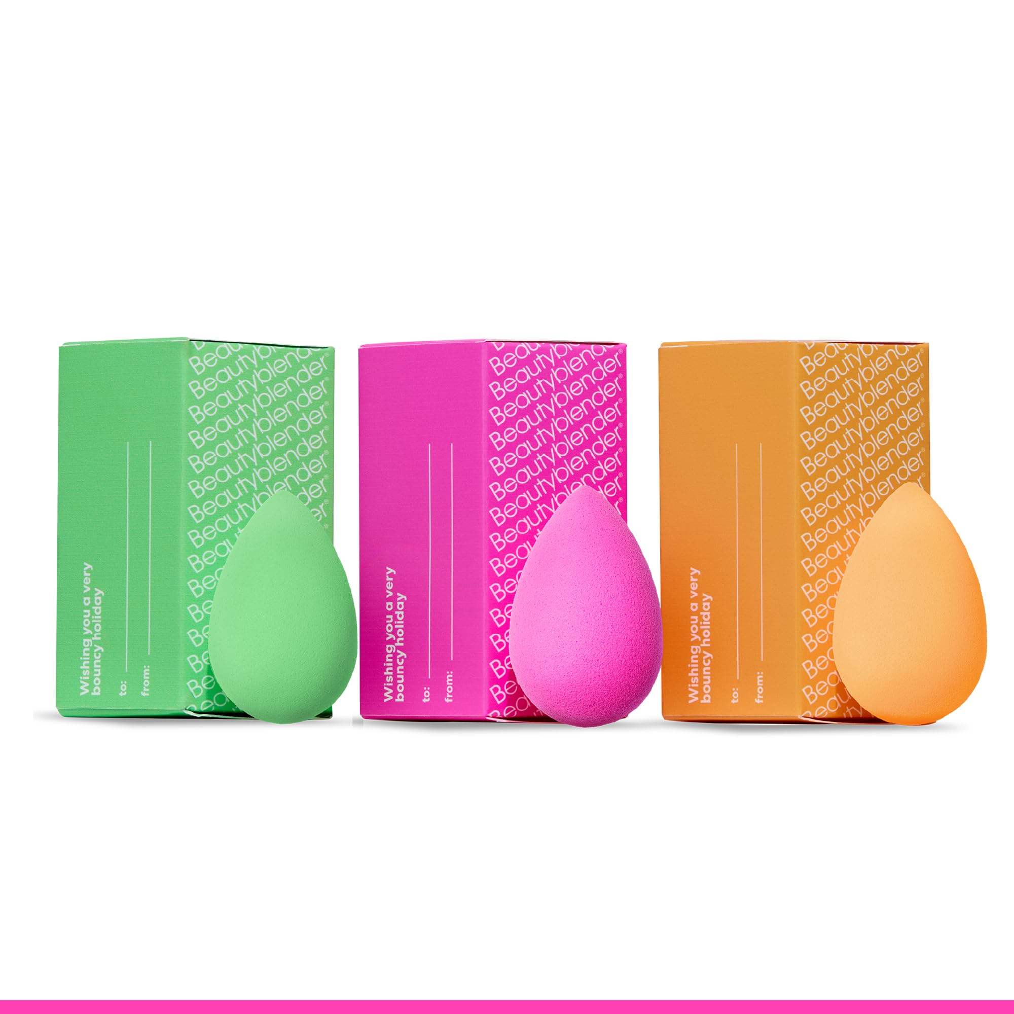 Beautyblender Bouncehaus Essentials Set – Set Regalo 3 Spugnette Make-Up Edizione Limitata – Lattice Free, Riutilizzabili, Perfette per Fondotinta, Correttore, Cipria, BB Cream & Finish Impeccabile