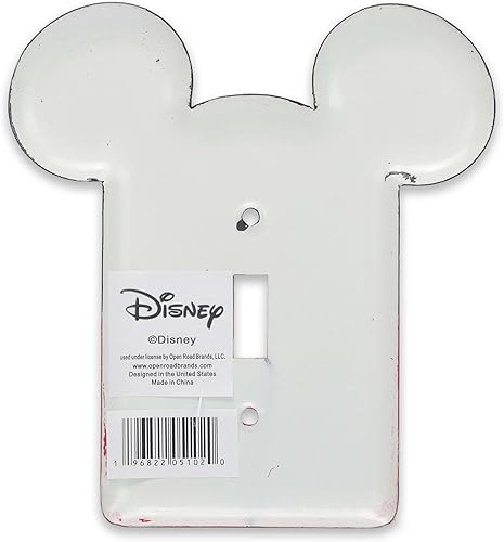 Miniatura 3 de Disney Mickey Mouse - Placa de metal para interruptor de luz, decoración de placa de interruptor de Mickey Mouse para dormitorio de niños, sala de