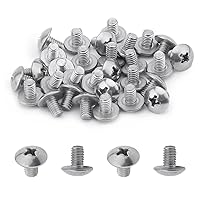 Vista 65 de MroMax Tornillos de máquina M2.0.197 x 0.157 in Tornillos Phillips Cross Truss Head Tornillo 304 Pernos de sujeción de acero inoxidable 15pcs