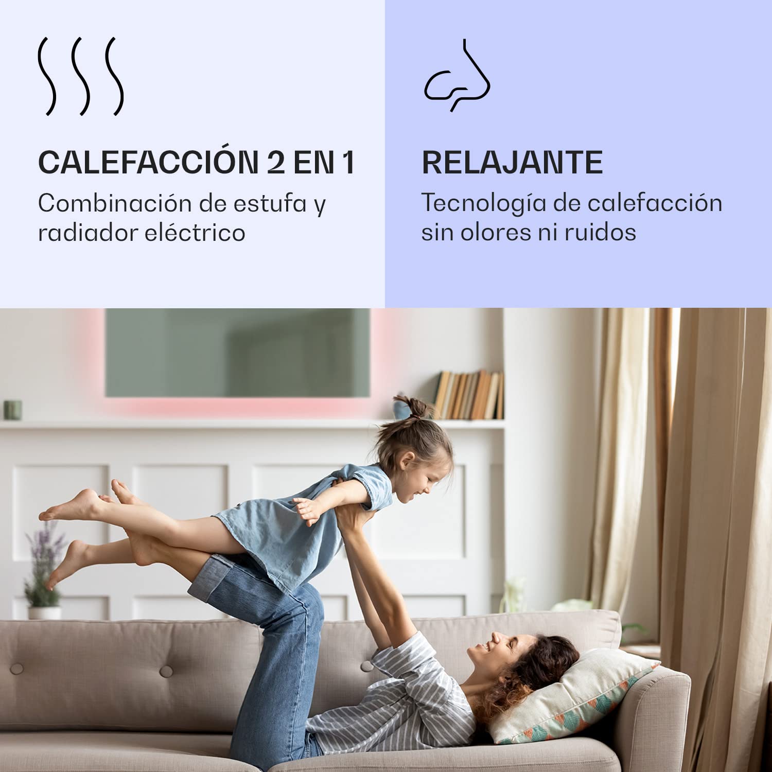 Klarstein Radiador Electrico Bajo Consumo Infrarrojos, Estufa Pared 1000W, App y WiFi, Detección Ventana Abierta, Temporizador, IP44, Emisor Termico, Radiadores Bajo Consumo Electricos sin CO2