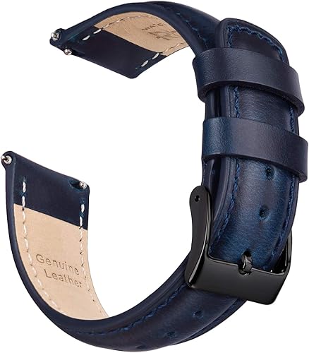 Ritche - Correas de cuero para reloj, unisex, de liberación rápida, 4564, 2532, 0.83, 0.87, 0.91, 0.94 pulgadas (182021222324 mm), de cuero flor,