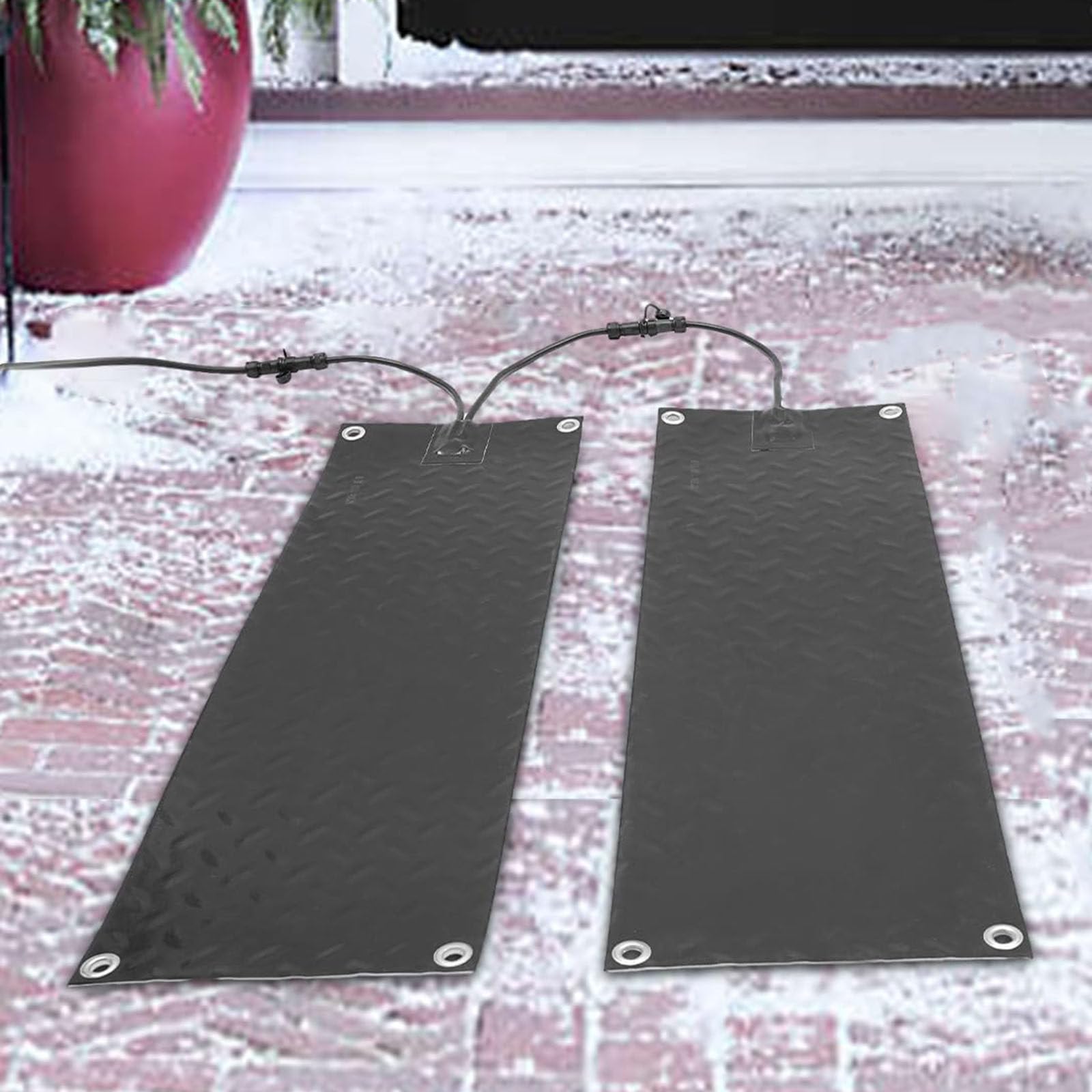 Tapis de fonte de neige chauffant en caoutchouc feuille de saule pour l'hiver