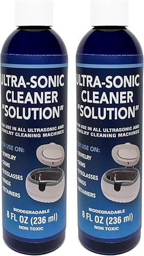 Limpiador de joyas, solución ultrasónica de limpieza de joyas, limpiador de joyas para oro, plata, diamantes de platino y joyas no porosas preciosas