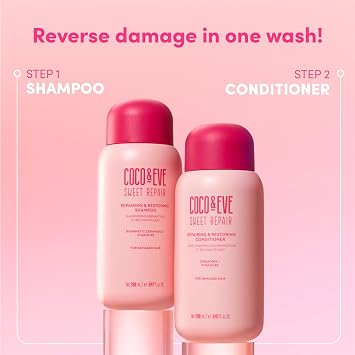 Coco & Eve Repairing & Restoring Conditioner - Repair and Hydrate Dry, Damaged, Color Treated Hair. Anti Breakage & Split Ends, Strengthens Weak Hair Bond and Texture. For All Hair Types (280ml)