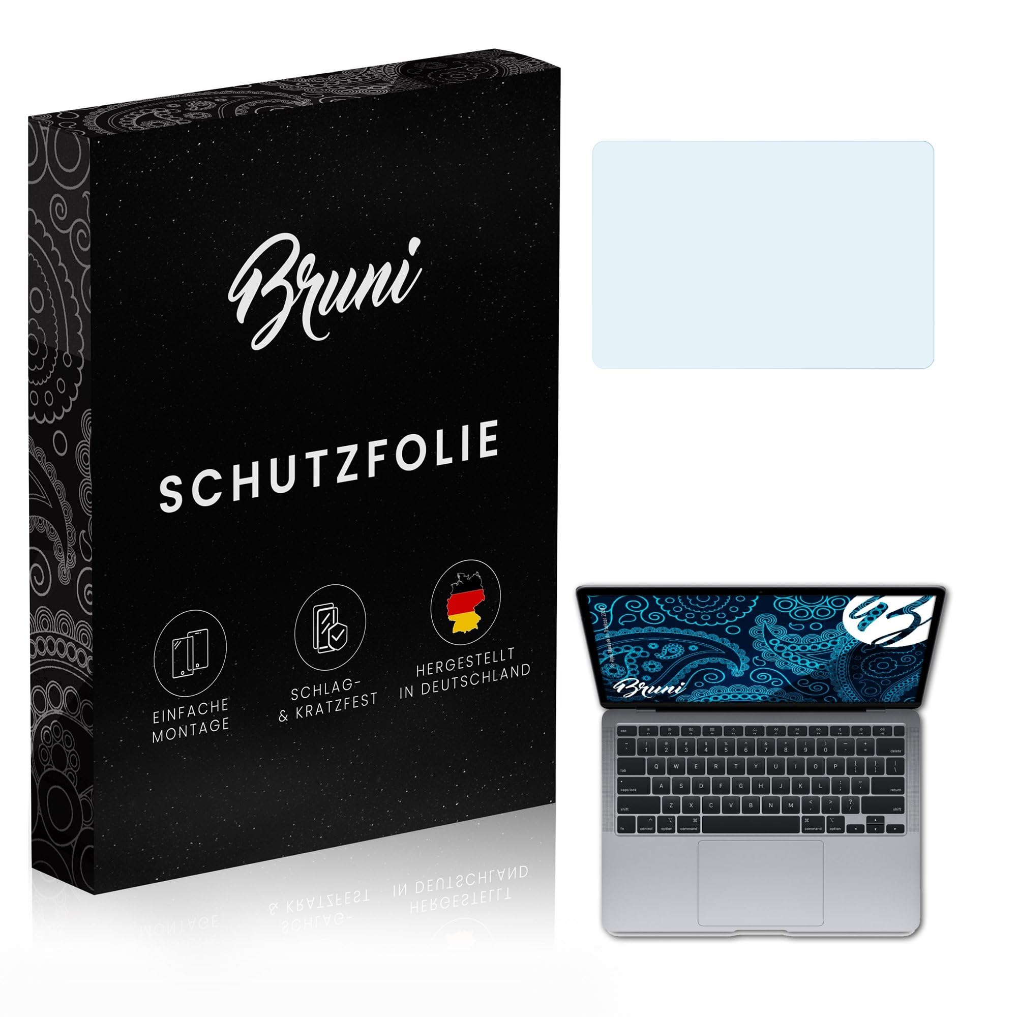 Bruni Screen Protector compatible with Apple MacBook Air Trackpad 2020 Protector Film, crystal clear Protective Film (2X)