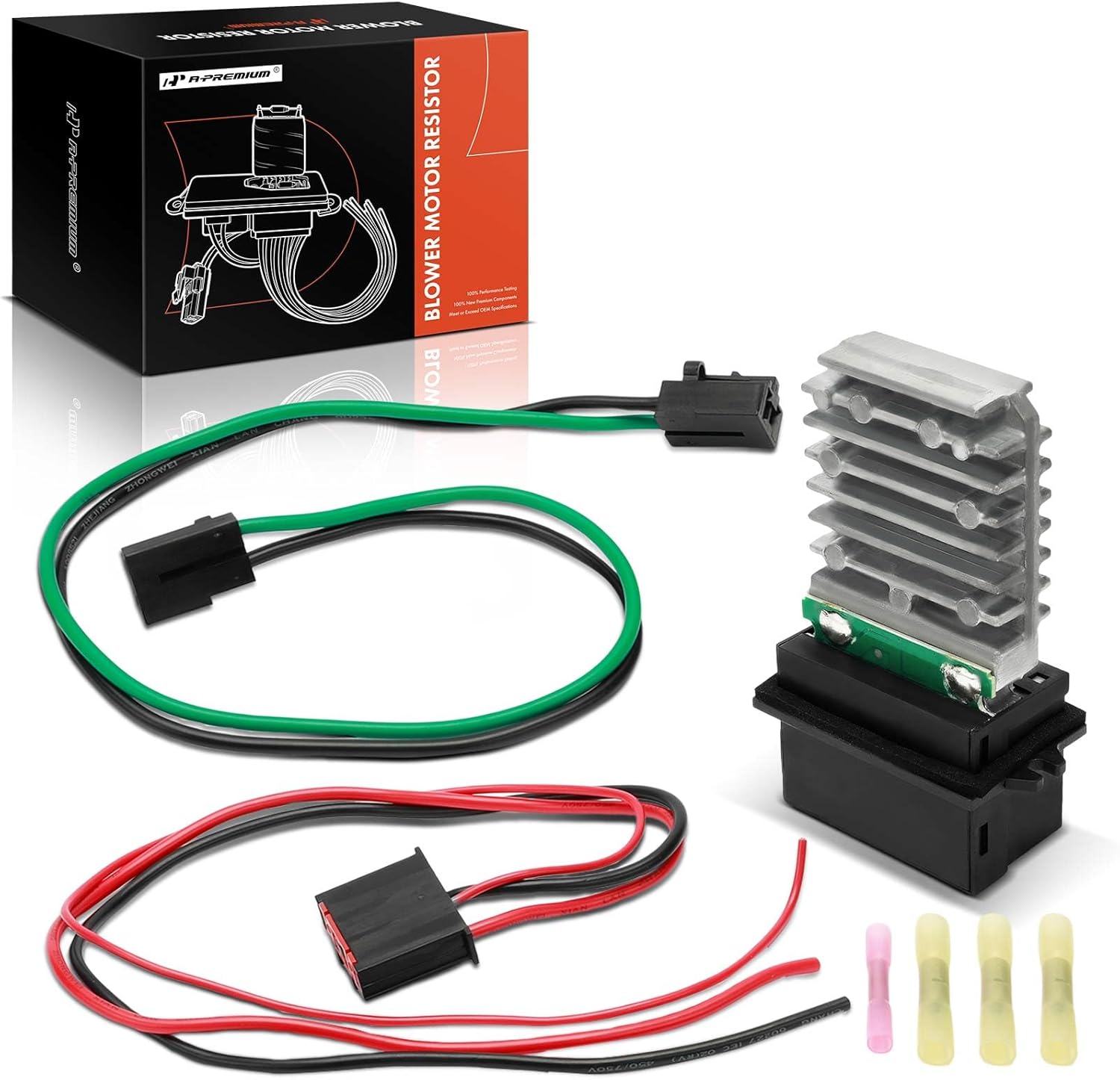 A-Premium Front HVAC Blower Motor Resistor Compatible with Chrysler 300M, Concorde, LHS, New Yorker & Dodge Intrepid & Eagle Vision, with Wire Harness Kit