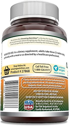 Miniatura 3 de Amazing Formulas Suplemento dietético D3 de calcio y magnesio y zinc por porción de 3 pastillas (150 tabletas)