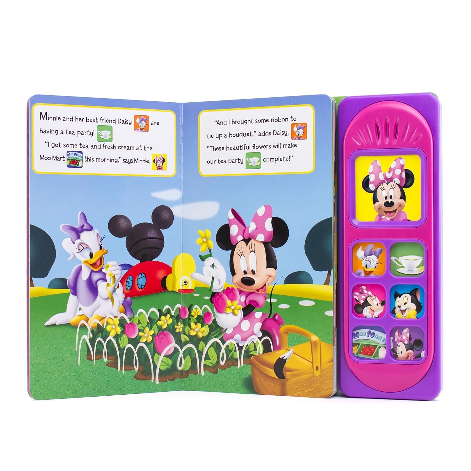 Libro sonoro di Minnie Mouse per più piccoli, set di libri di attività Disney con un libro sonoro di apprendimento interattivo più adesivi, molto altro | Regali di Minnie e amici per bambini