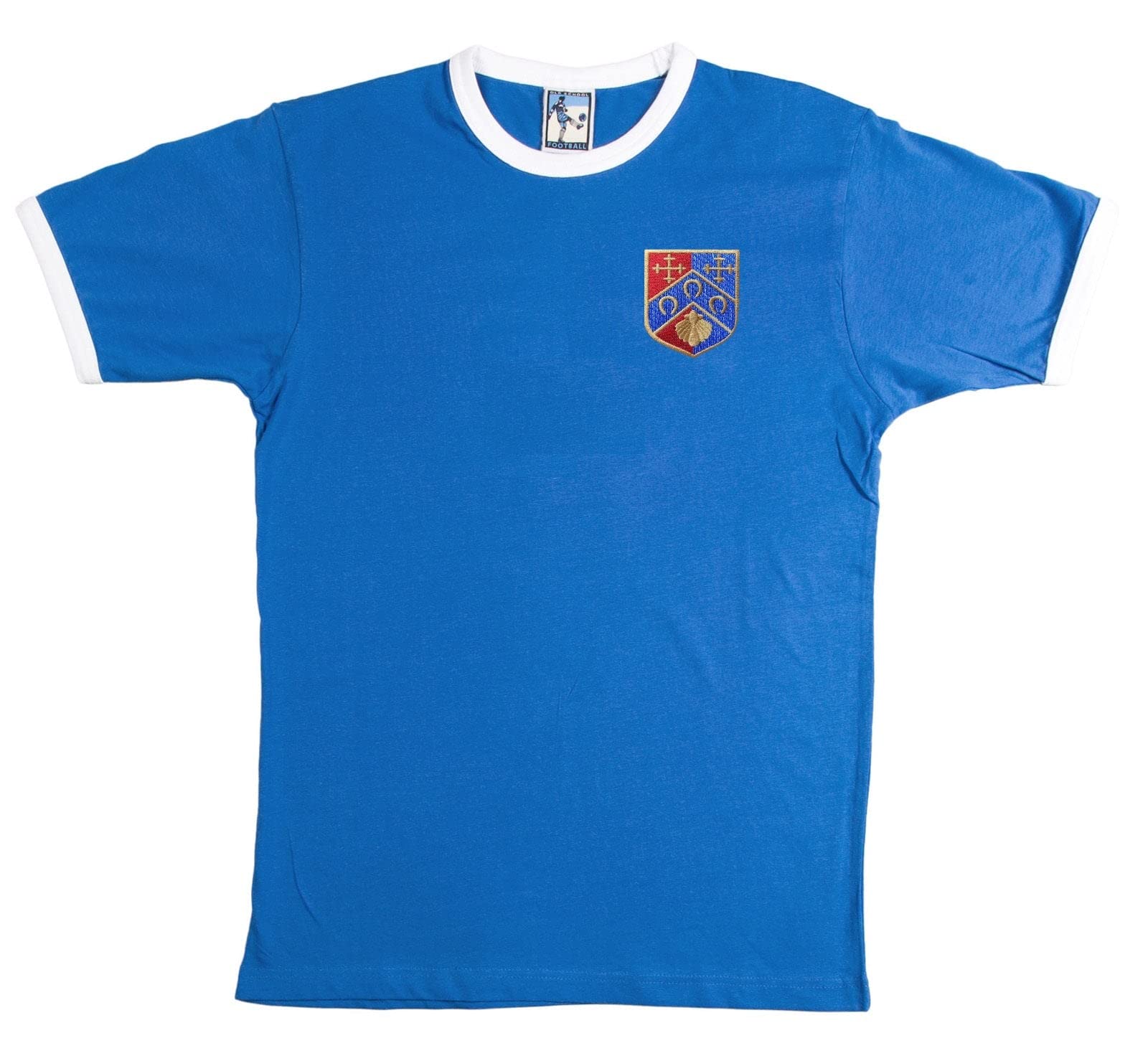 Old School Football Men's Royal/White Queens Pk. Rangers 1953 Retro Football T Shirt Embroidered Logo
