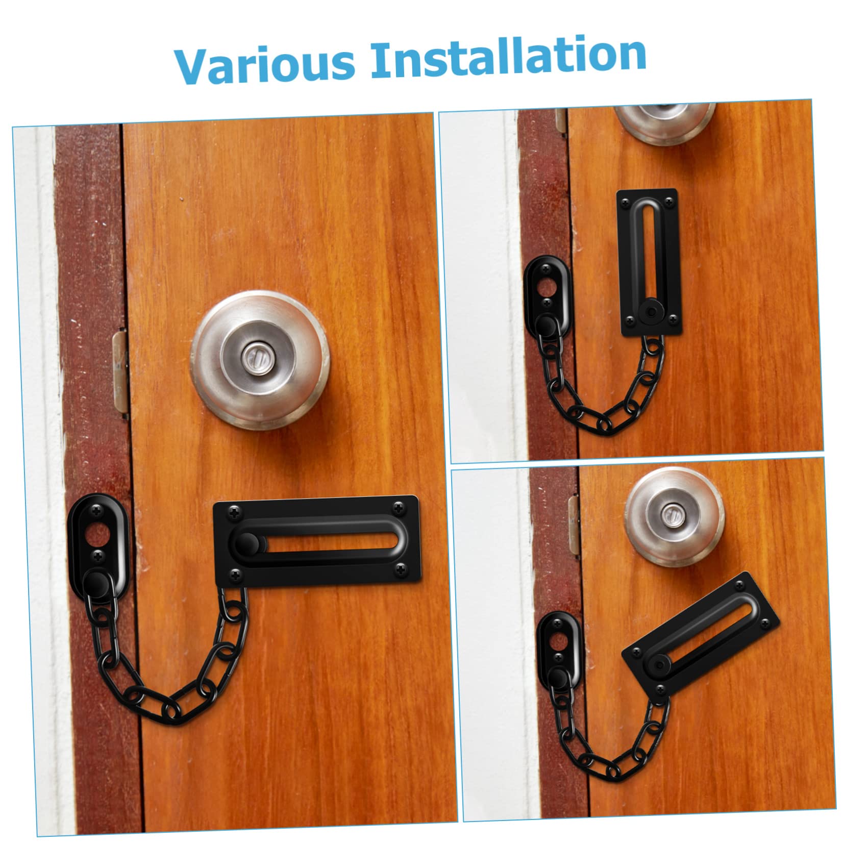 Homoyoyo Cerradura de Cadena 4 Piezas para Puerta de Acero Inoxidable Bloqueador de Puertas Antirrobo Trabajo Pesado y Apartamentos