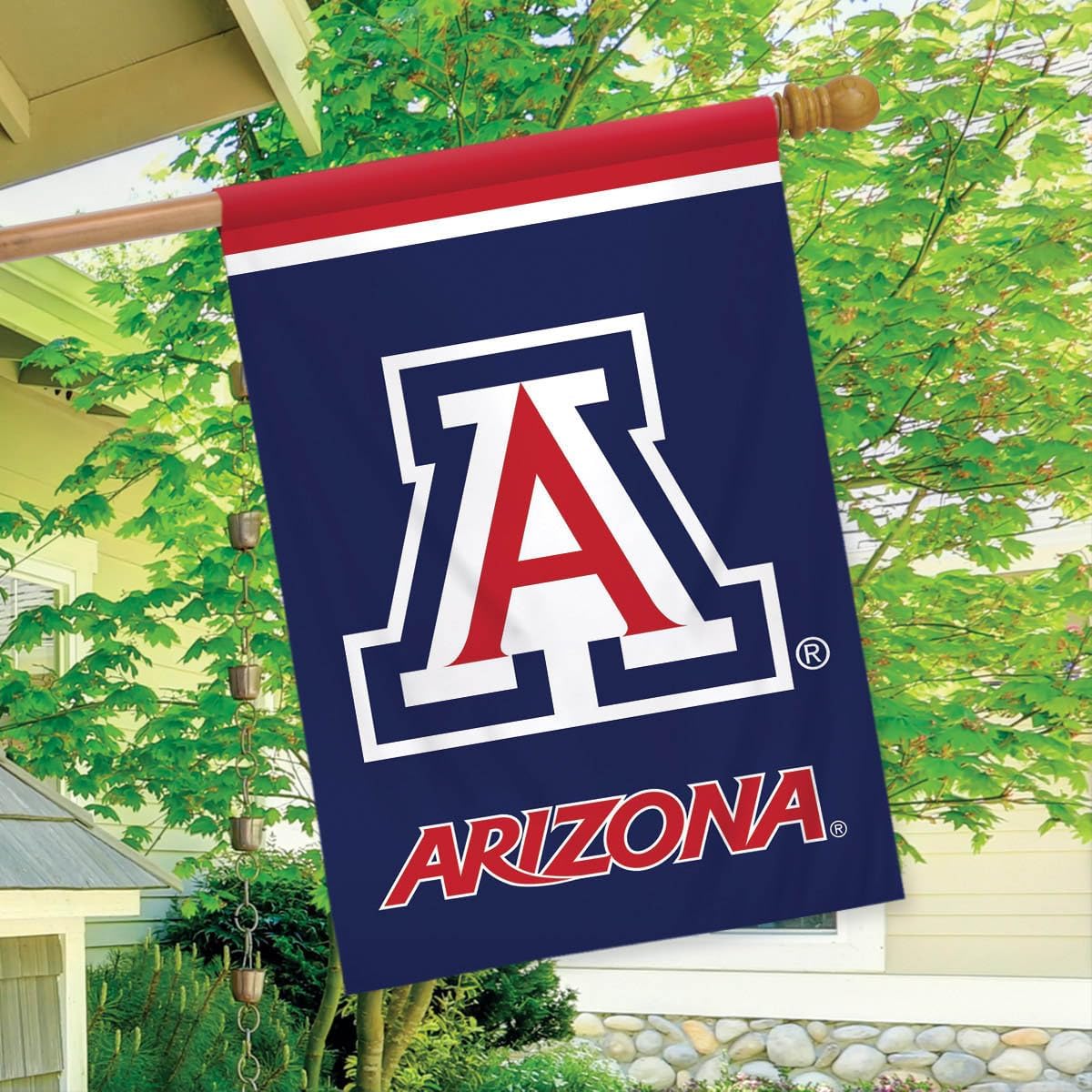 Briarwood Lane House Flag 40x28 For Outdoor Arizona Wildcats NCAA Licensed House Flag