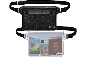AiRunTech Waterproof Pouch with Waist Strap (2 Pack) - Perfect Beach Accessory
