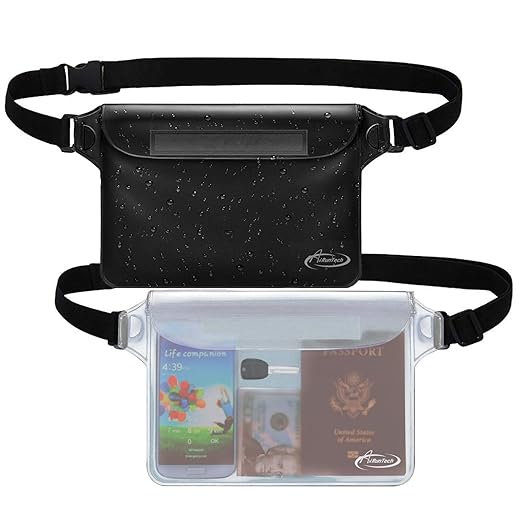 AiRunTech Waterproof Fanny Pack,Phone Pouch Dry Bag for Passport Wallet Purse,Floating Waterproof Bags for Travel Beach Swimming Kayaking Boating Cruise Accessories